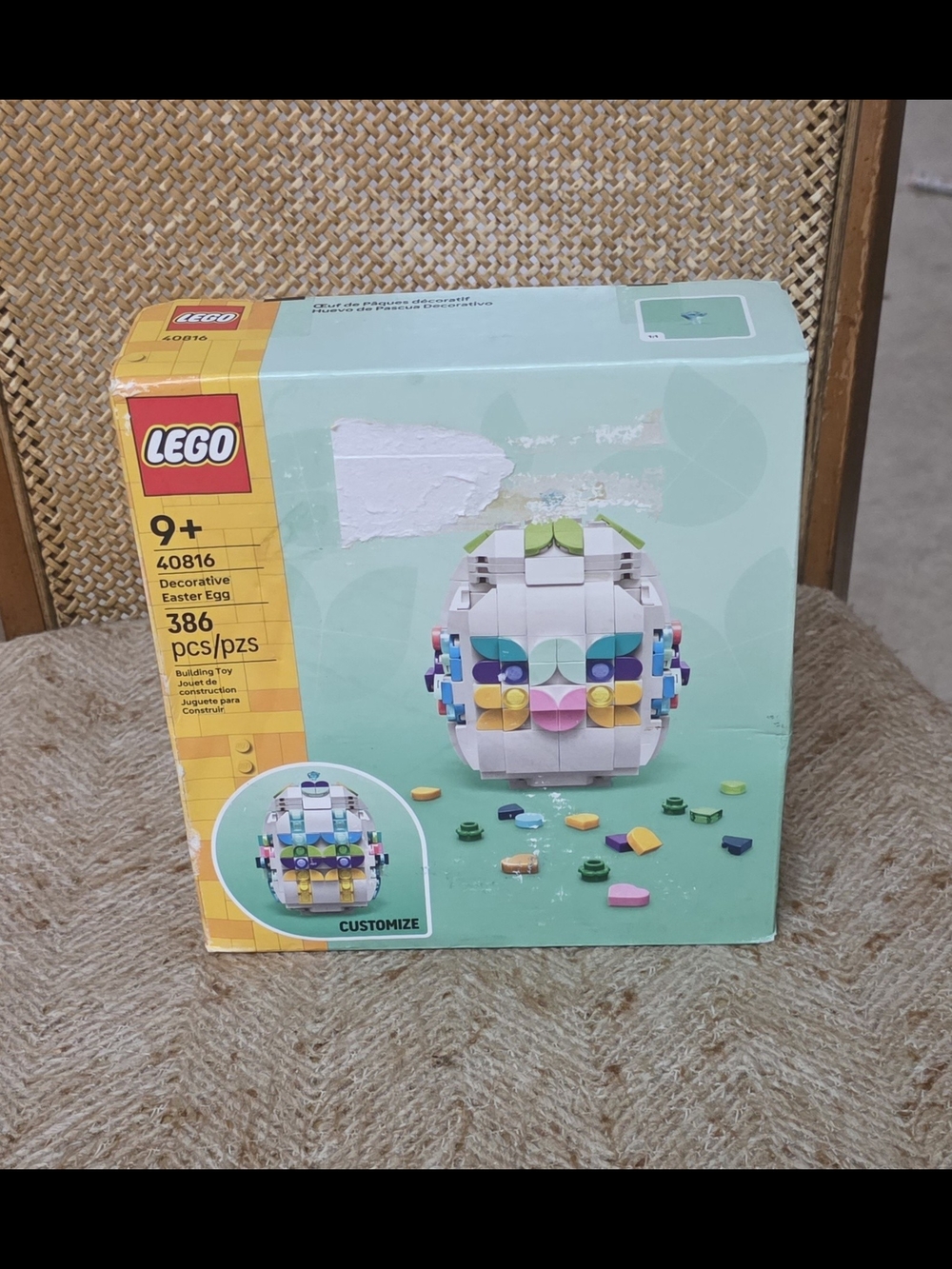 LEGO Decorative Easter Egg Building Set - White, Green, Blue, Pink, Yellow